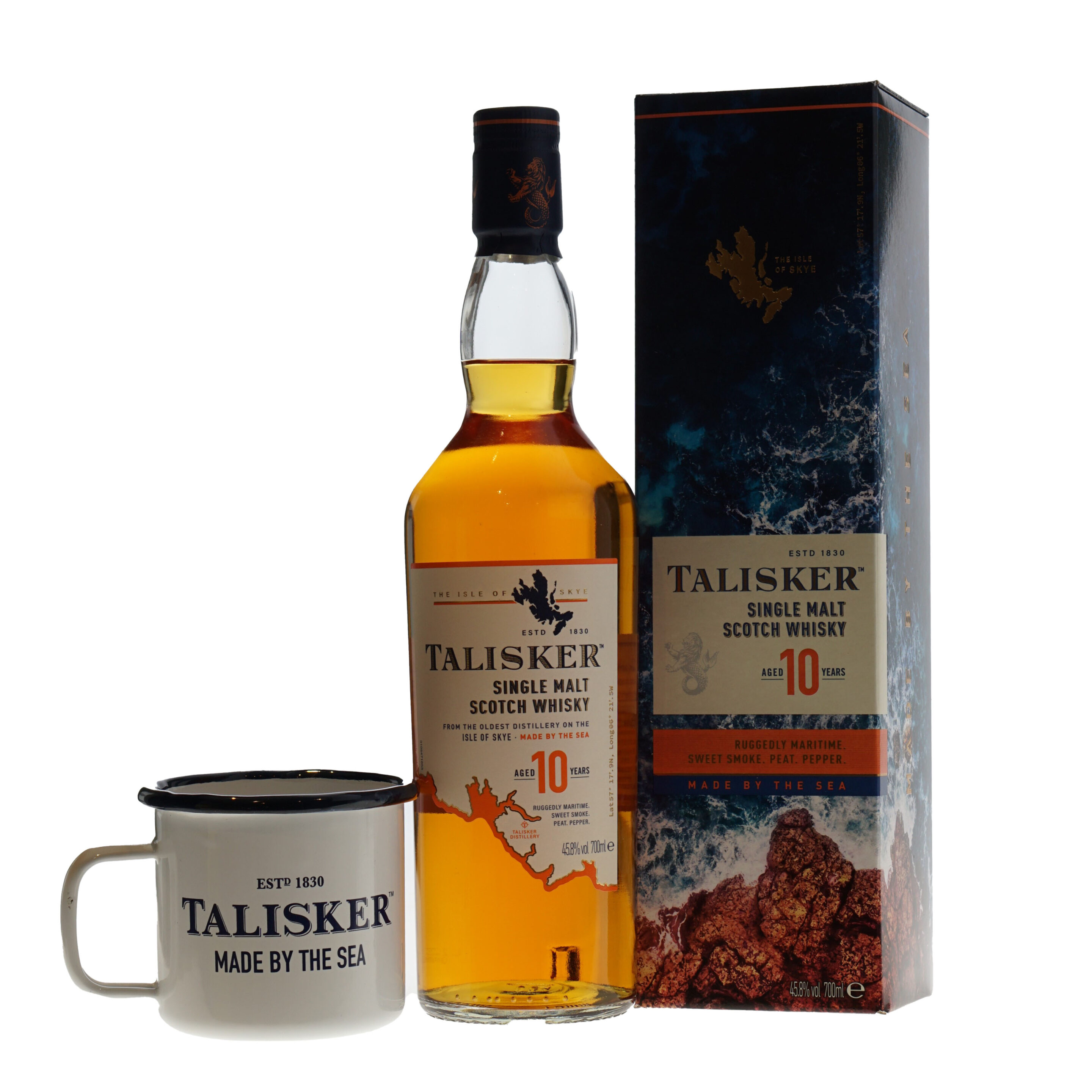 Talisker Whisky 10 Years met mok 45,8% 70cl