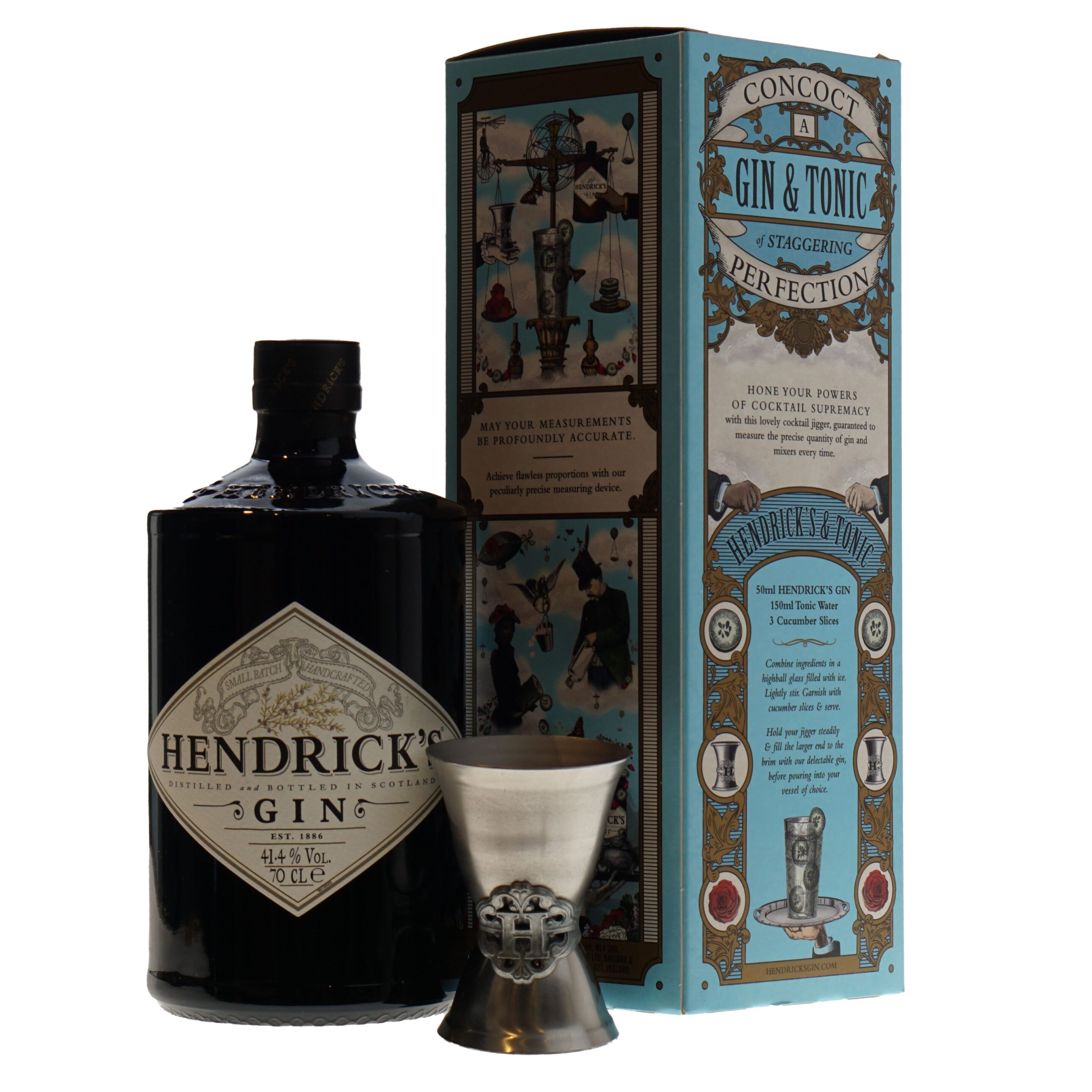 Hendrick's Gin met Jigger 70cl 47,4%