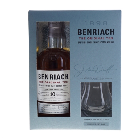 Benriach Whisky 10 Years 70cl met 1 glas