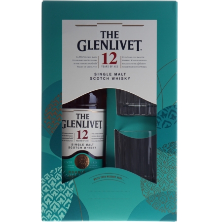 Glenlivet Whisky 12 Years giftpack met 2 glazen
