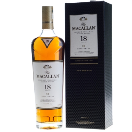 Macallan Whisky 18 Years Sherry Oak Cask  2021 Release 70cl 43%