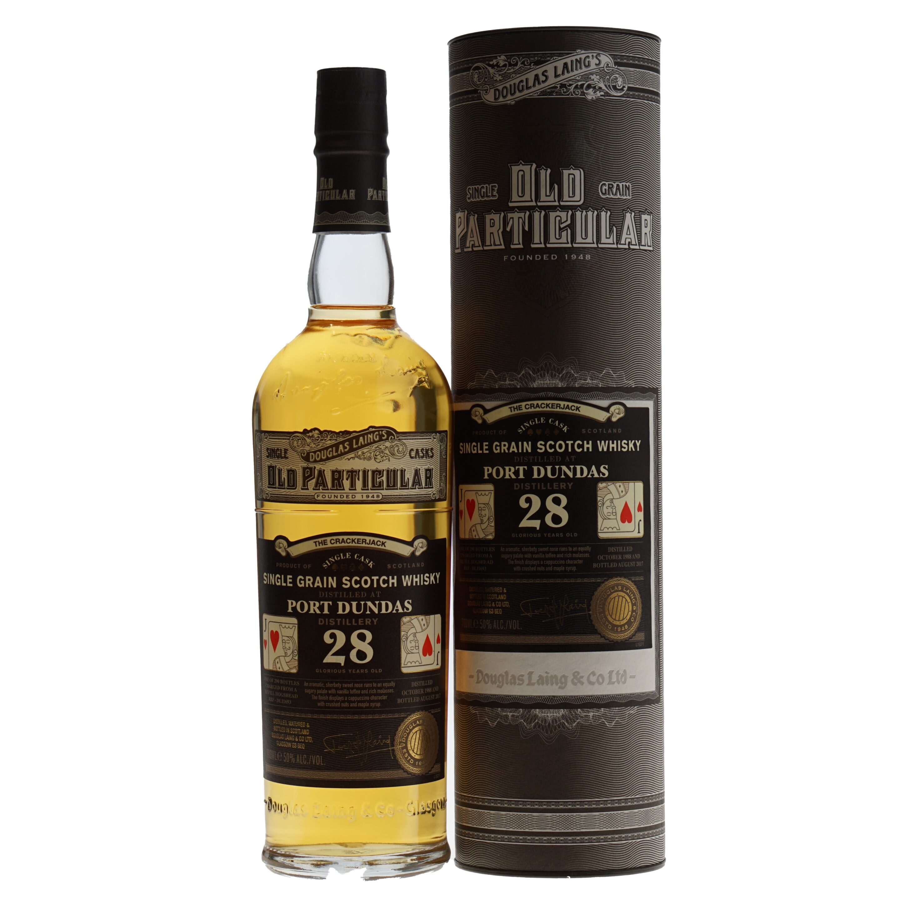 Old Particular Whisky Port Dundas 28 Years Consortium of Cards 50% 70cl