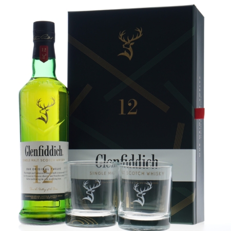 Glenfiddich Whisky 12 Years Giftpack met 2 glazen