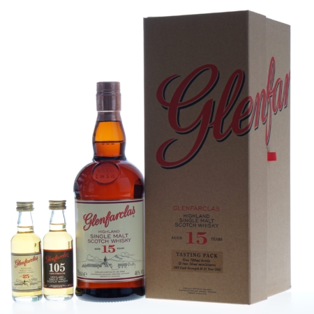 Glenfarclas Whisky 15 Years 70cl Tasting Pack met 2x miniatuur