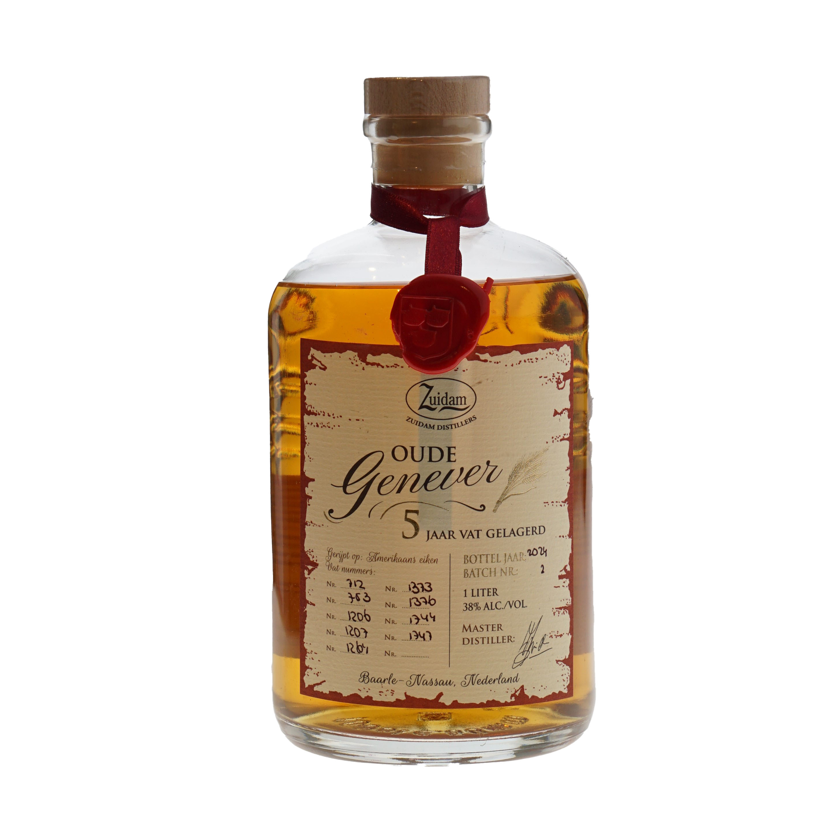 Zuidam Oude Genever 5 jaar Vat Gelagerd 38% 100cl