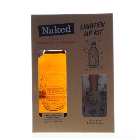 Naked Malt Whisky met led lichtjes 70cl 40%