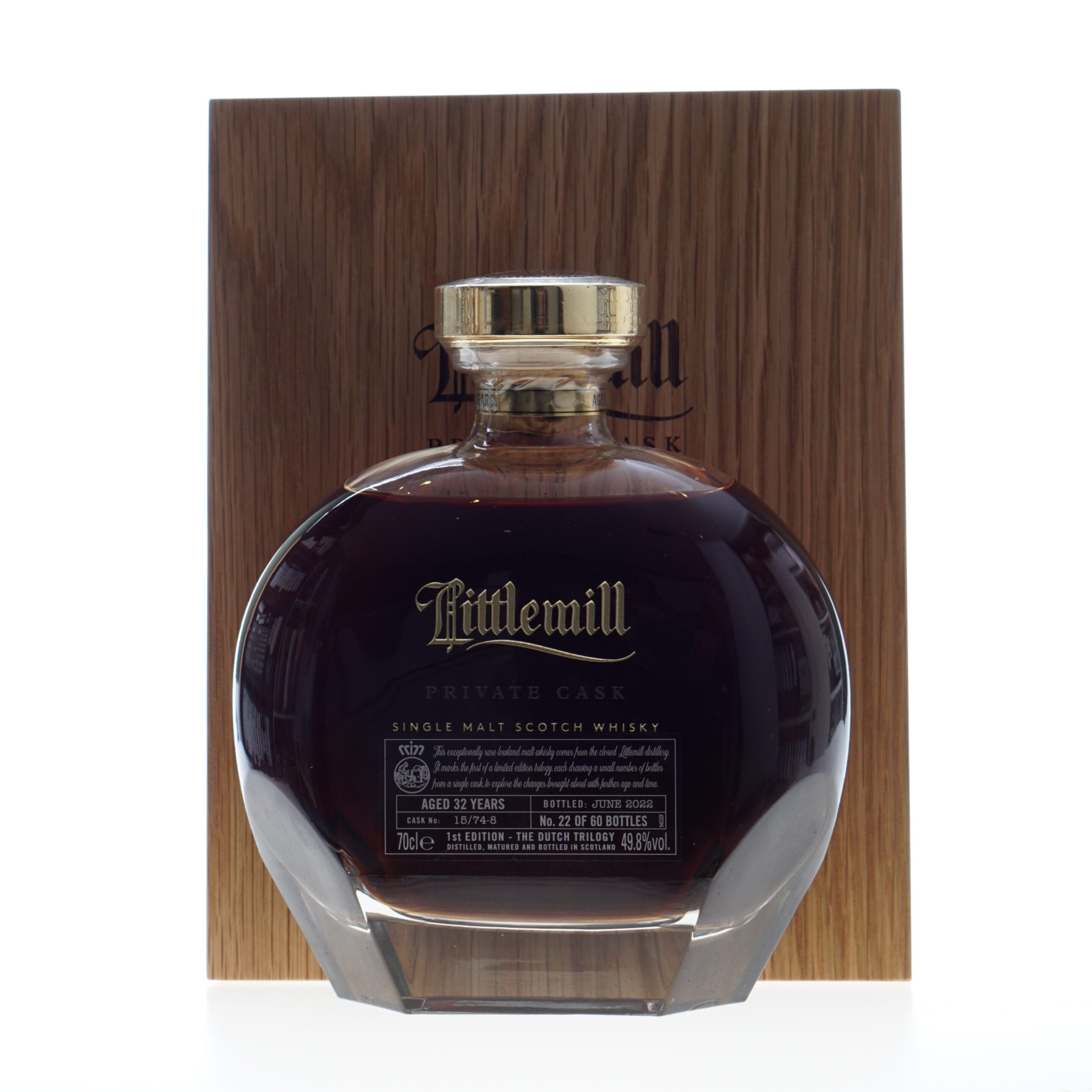 Littlemill Whisky Private Cask 32 Years 1990 The Dutch Trilogy 1st Edition 2022 49,8% 70cl