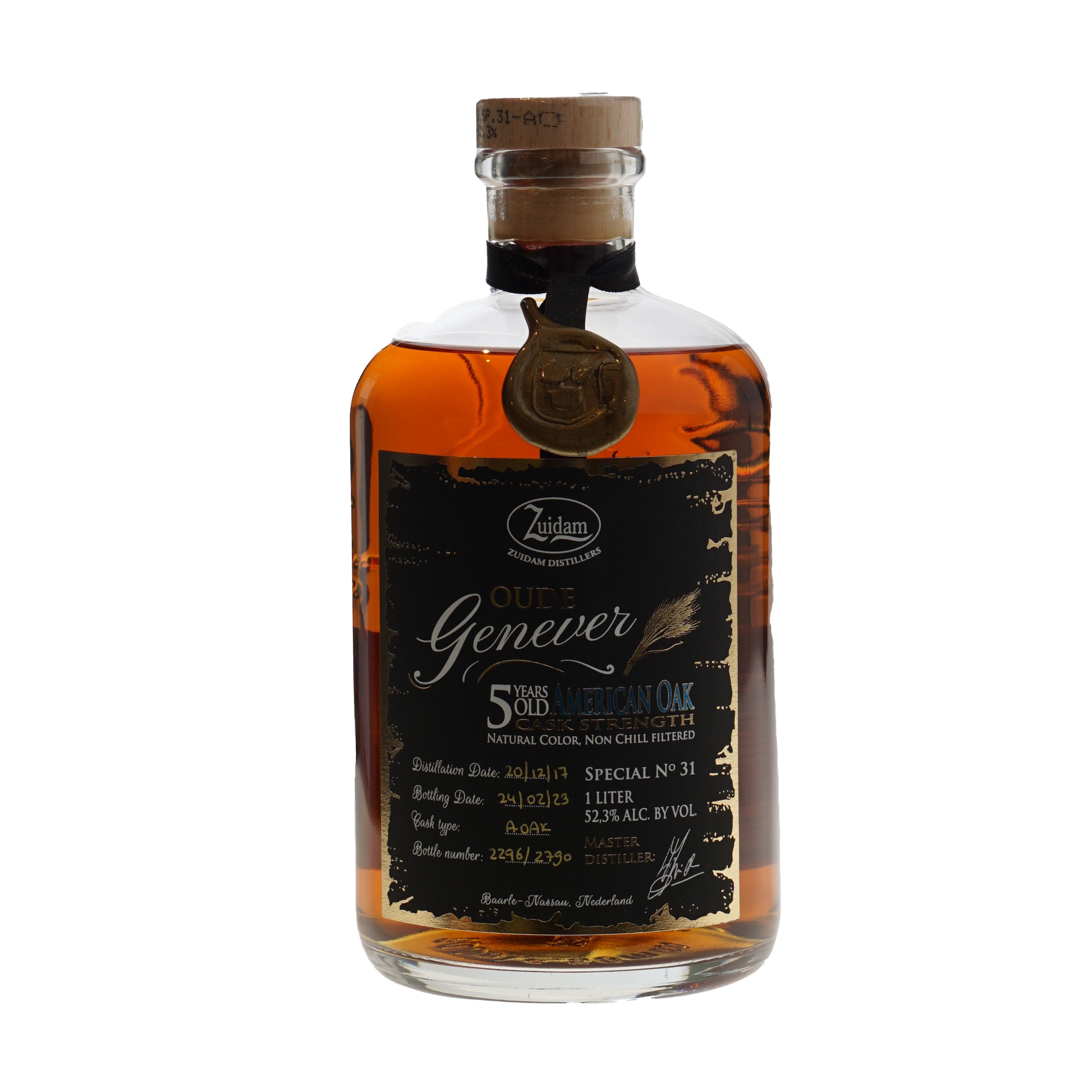 Zuidam Oude Genever #31 American Oak CS 5 Years 52,3% 100cl