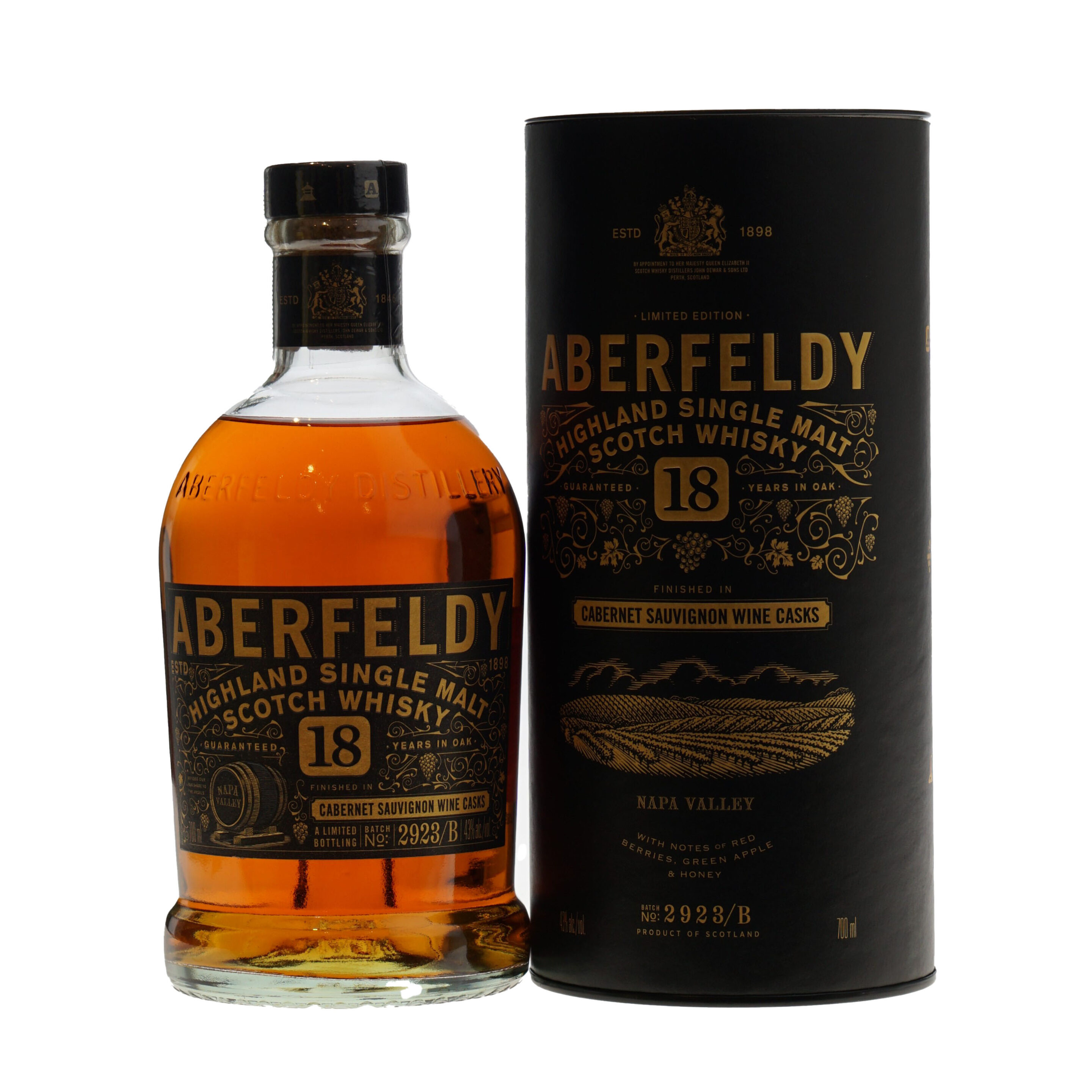 Aberfeldy Whisky 18 Years Napa Valley Red Wine Cask 43% 70cl.