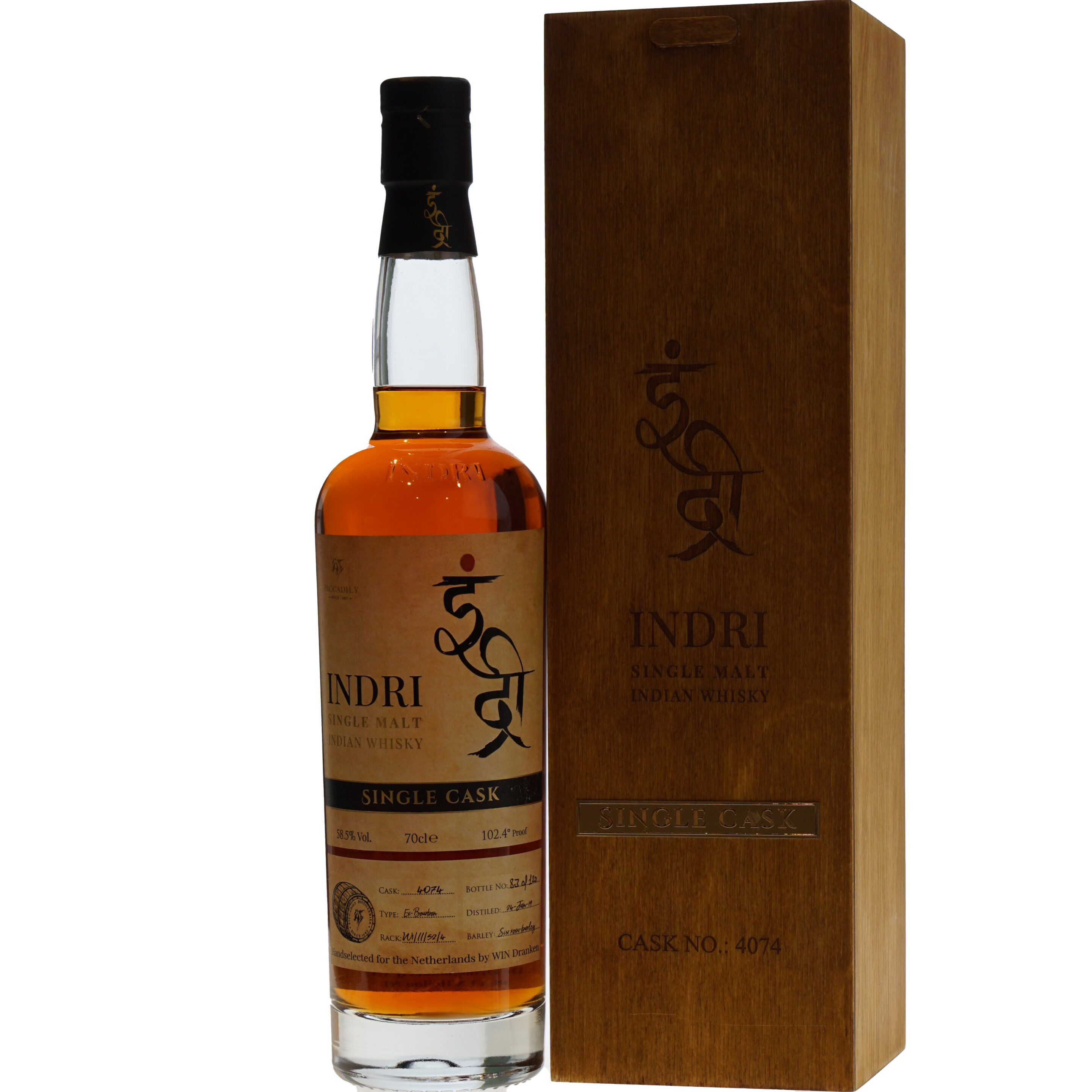 Indri Whisky Single Cask Bourbon Barrel 58,5% 70cl