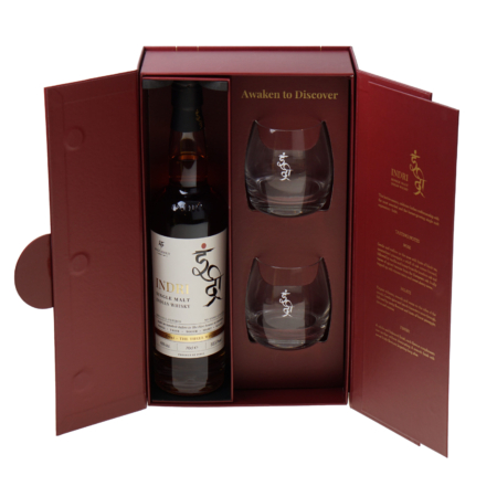 Indri Trini The Three Wood Whisky Giftpack 46% 70cl