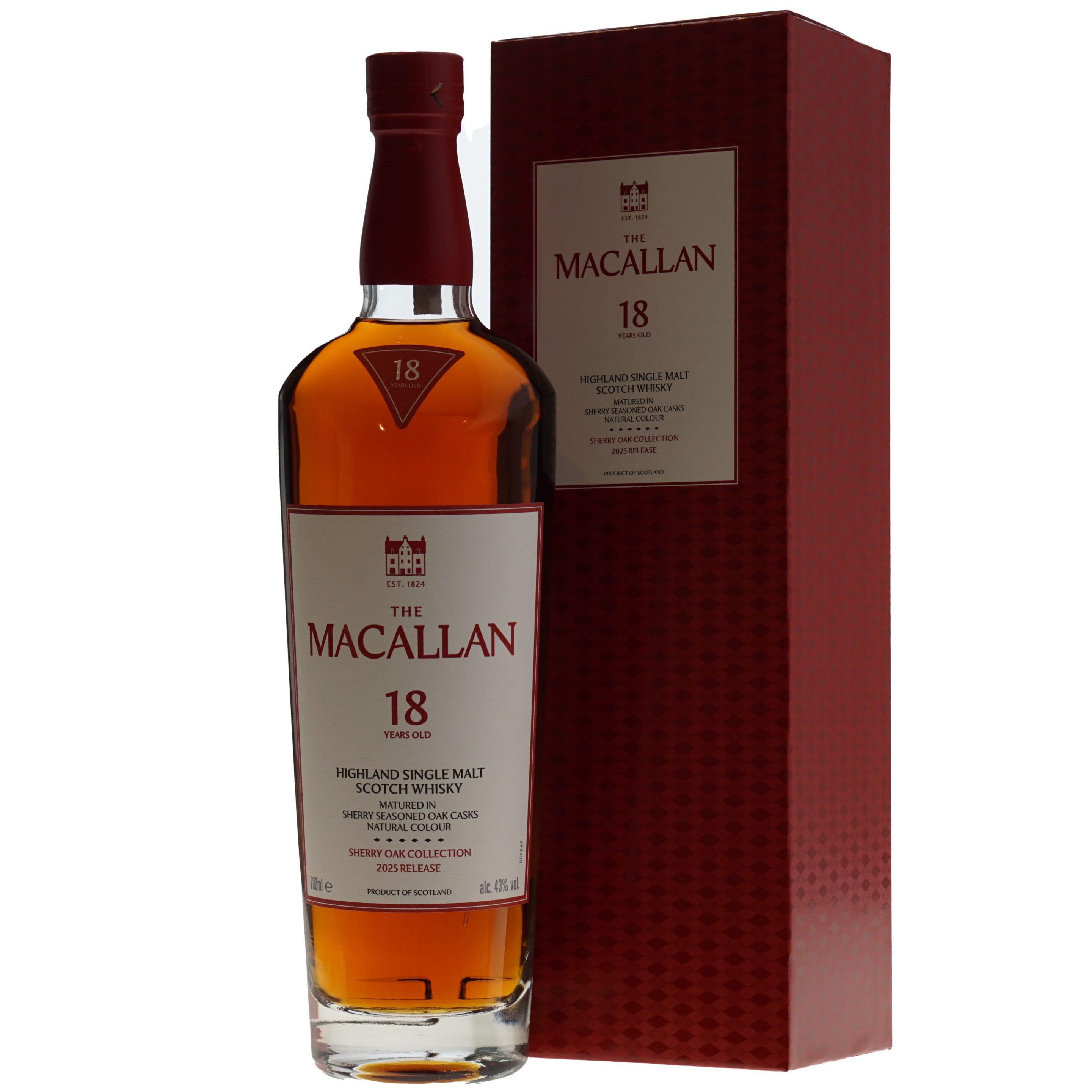 Macallan Whisky 18 Years Sherry Oak 2025 43% 70cl