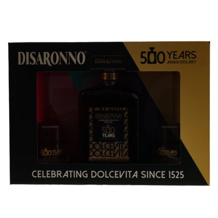 Disaronno Originale Giftpack 500 Years + 2 glazen 28% 70cl